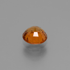 Granada hessonita laranja natural 1,24ct, corte redondo, VS