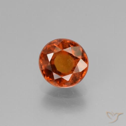 1.69ct Natural Laranja Médio granada hessonita, Redondo, VS-SI
