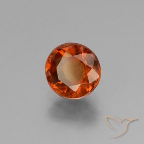 granada hessonita Laranja Médio Natural 1.69ct, Redondo, VS-SI