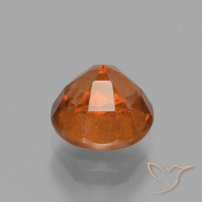 Granada hessonita laranja natural 1,71ct, corte redondo, VS