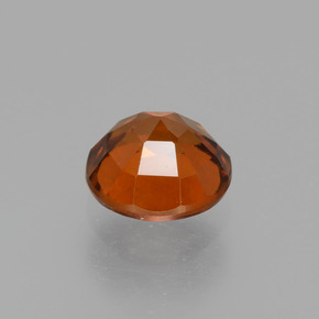 Granada hessonita laranja natural 1,24ct, corte redondo, VS