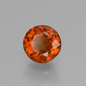 Granada Hessonita laranja canela Natural 1.36ct, Corte Redondo, VS