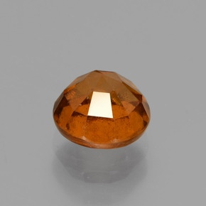 Granada hessonita laranja natural 1,42ct, corte redondo, VS