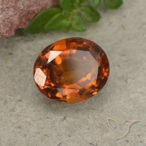 granada hessonita âmbar laranja Natural 2.06ct, oval, VS