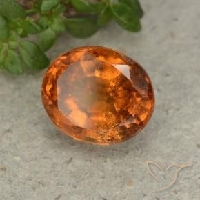 granada hessonita Laranja Profundo Natural 2.22ct, oval, VS