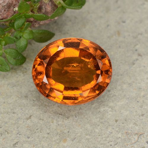 2.38ct Natural Laranja Profundo granada hessonita, oval, VS-SI