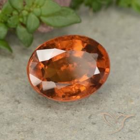 granada hessonita Laranja Profundo Natural 2.79ct, oval, VS