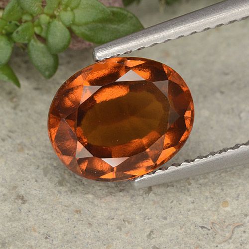 2.61ct Natural Laranja escuro granada hessonita, oval, VS