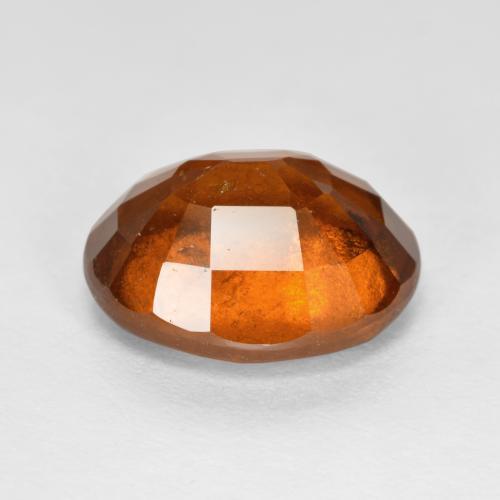 Granada hessonita laranja natural 5,45ct, corte oval, VS-SI