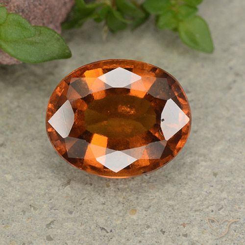 2.65ct Natural âmbar laranja granada hessonita, oval, VS