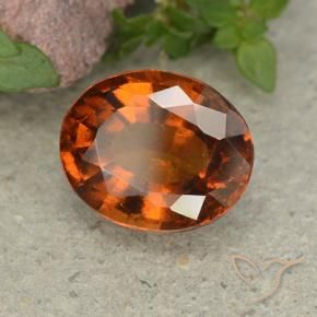 granada hessonita Laranja escuro Natural 2.84ct, oval, VS