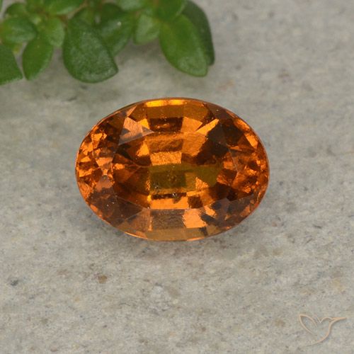 1.80ct Natural fogo laranja granada hessonita, oval, VS-SI