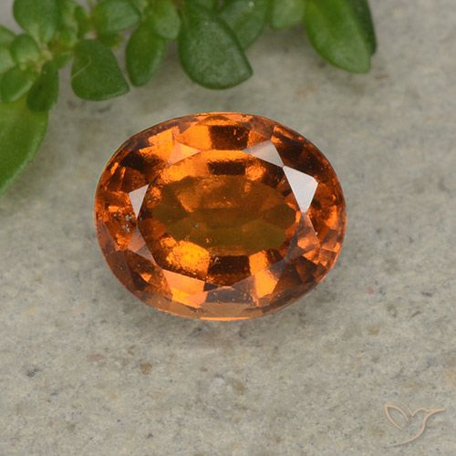 1.80ct Natural âmbar laranja granada hessonita, oval, VS