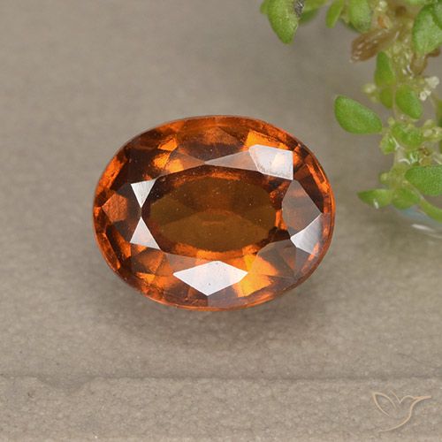 1.85ct Natural fogo laranja granada hessonita, oval, VS