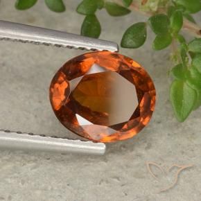 granada hessonita Laranja escuro Natural 1.56ct, oval, VS