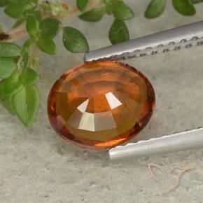 granada hessonita Laranja escuro Natural 1.56ct, oval, VS