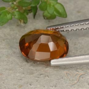 granada hessonita Laranja Profundo Natural 1.74ct, oval, VS