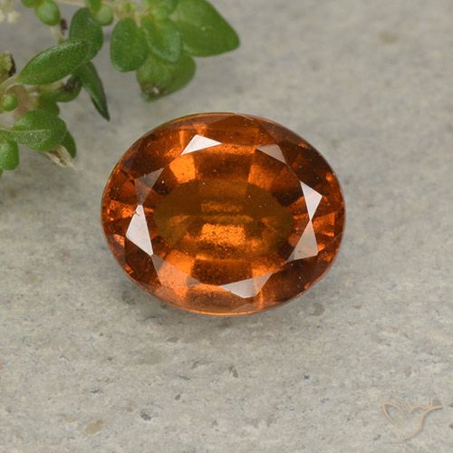 1.82ct Natural Laranja Profundo granada hessonita, oval, VS-SI