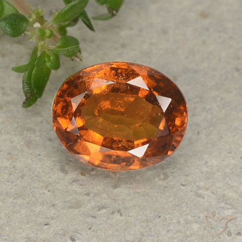1.90ct Natural Laranja Profundo granada hessonita, oval, VS-SI