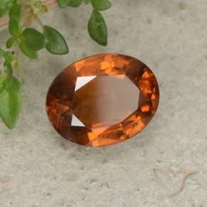 Granada hessonita laranja natural 2,26ct, corte oval, VS-SI