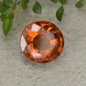 granada hessonita Laranja Profundo Natural 1.78ct, Redondo, VS-SI