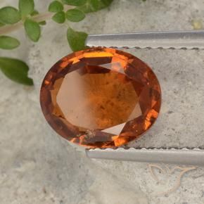 granada hessonita Laranja médio-escuro Natural 1.90ct, oval, VS