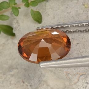 granada hessonita Laranja médio-escuro Natural 1.90ct, oval, VS