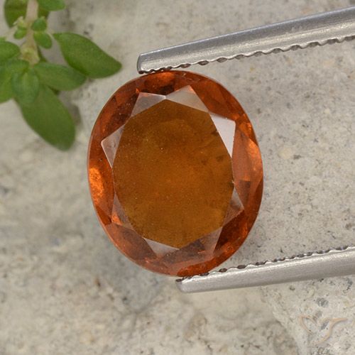2.71ct Natural Laranja médio-escuro granada hessonita, oval, VS
