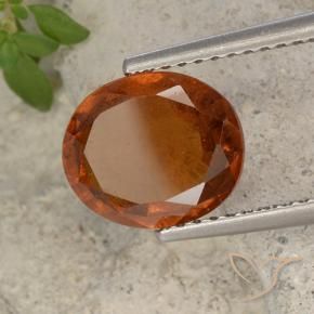 granada hessonita Laranja médio-escuro Natural 2.71ct, oval, VS