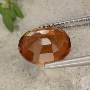 granada hessonita Laranja médio-escuro Natural 2.71ct, oval, VS