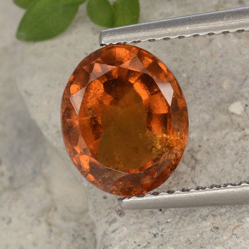 2.40ct Natural Laranja Profundo granada hessonita, oval, VS-SI