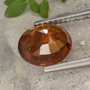 granada hessonita Laranja Profundo Natural 2.40ct, oval, VS-SI