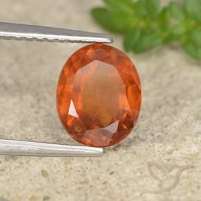 granada hessonita Laranja Profundo Natural 1.96ct, oval, VS