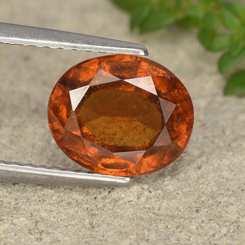 2.61ct Natural âmbar laranja granada hessonita, oval, VS-SI