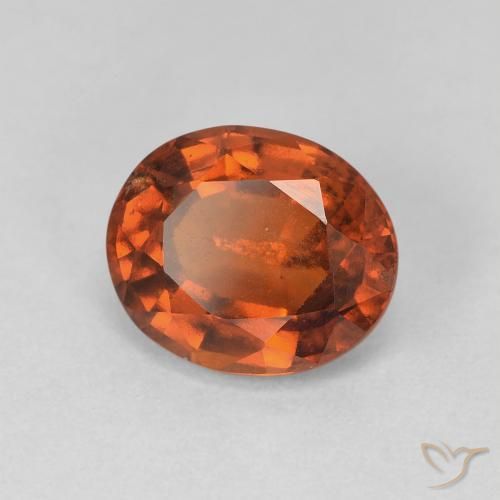 granada hessonita Laranja Profundo Natural 2.76ct, oval, VS