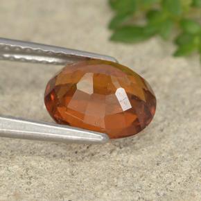 Granada hessonita laranja natural 2,05ct, corte oval, VS-SI