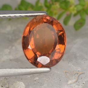 granada hessonita Laranja médio-escuro Natural 2.15ct, oval, VS-SI