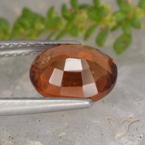 granada hessonita Laranja médio-escuro Natural 2.15ct, oval, VS-SI