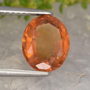 granada hessonita Laranja Profundo Natural 2.27ct, oval, VS-SI