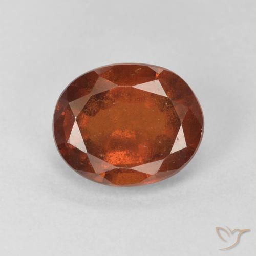 2.27ct Natural Laranja escuro granada hessonita, oval, VS-SI