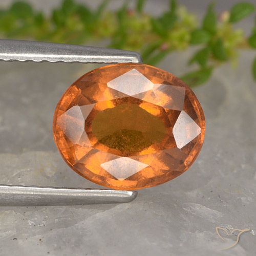 1.99ct Natural Laranja Profundo granada hessonita, oval, VS-SI