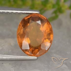 granada hessonita Laranja Profundo Natural 1.99ct, oval, VS-SI