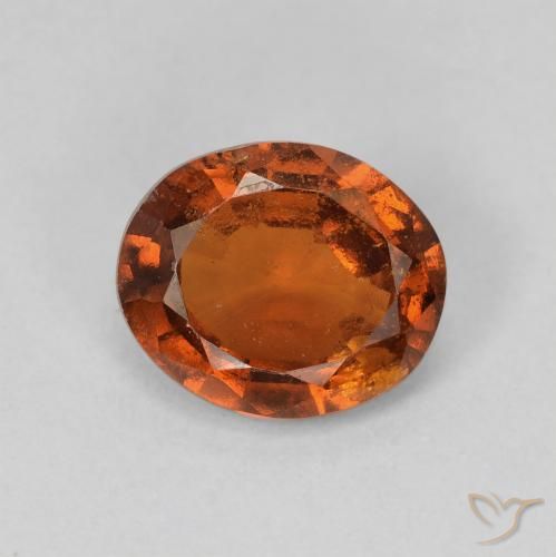 1.86ct Natural Laranja Profundo granada hessonita, oval, VS-SI