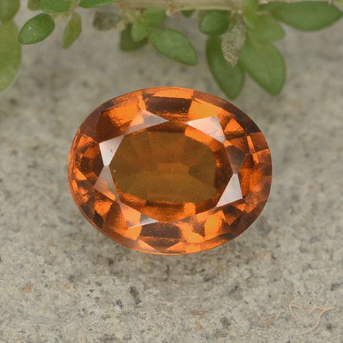 2.37ct Natural Laranja médio-escuro granada hessonita, oval, VVS-VS