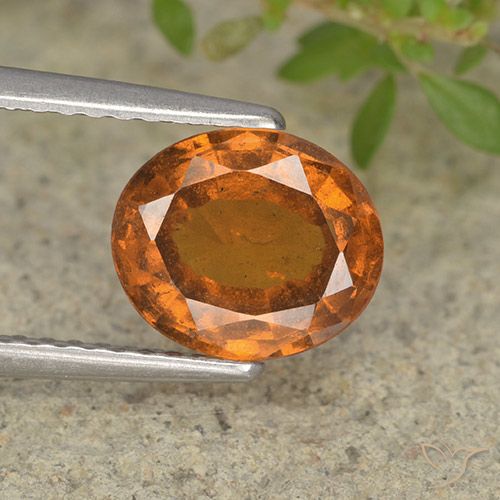 1.94ct Natural Laranja Profundo granada hessonita, oval, VS-SI