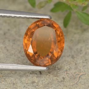 granada hessonita Laranja Profundo Natural 1.94ct, oval, VS-SI