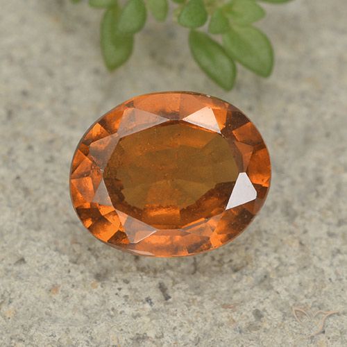 1.83ct Natural Laranja médio-escuro granada hessonita, oval, VS-SI