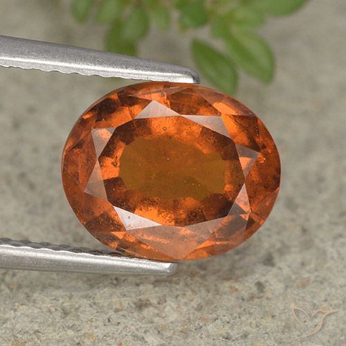 2.73ct Natural âmbar laranja granada hessonita, oval, VS-SI