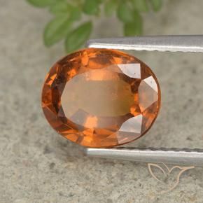 granada hessonita Laranja médio-escuro Natural 2.25ct, oval, VS-SI