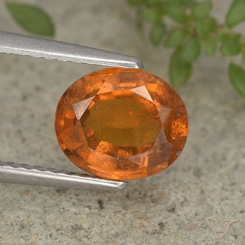 2.03ct Natural Laranja Médio granada hessonita, oval, VS-SI